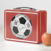 Personalized Soccer Ball Birthday  | Age Name Text メタルランチボックス (インサイチュ)
