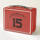 Personalized Soccer Ball Birthday  | Age Name Text メタルランチボックス (裏面)