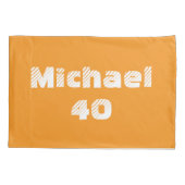 Personalized Soccer coach Orange white Colorful 枕カバー (裏面)