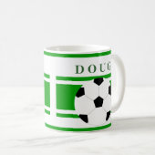 Personalized Soccer Coffee Mugs コーヒーマグカップ (正面右)