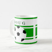 Personalized Soccer Coffee Mugs コーヒーマグカップ (正面左)