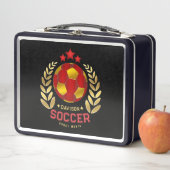 Personalized Soccer Emblem メタルランチボックス (インサイチュ)