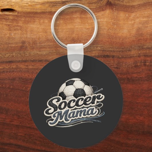 Personalized Soccer Mama Keychain – Custom Name キーホルダー (正面)