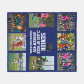 Personalized Soccer Senior Class Of Graduation フリースブランケット (正面(横))