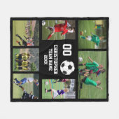 Personalized Soccer Senior Night Player Keepsake フリースブランケット (正面(横))