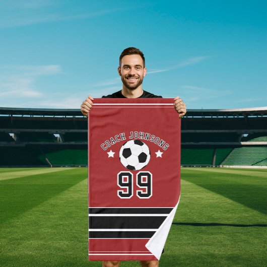 Personalized soccer Sports Custom Football Player ハンドタオル