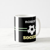 Personalized Soccerball Mug コーヒーマグカップ (正面右)