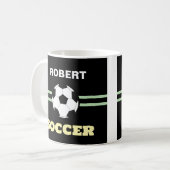 Personalized Soccerball Mug コーヒーマグカップ (正面左)
