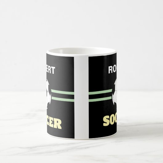 Personalized Soccerball Mug コーヒーマグカップ (中央)