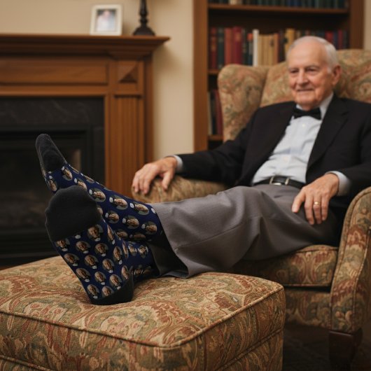 Personalized socks with grandpa's photo, Custom  ソックス