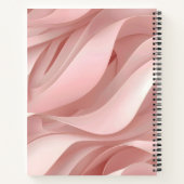 Personalized Soft Blush Pink Abstract Flow Design ノートブック (裏面)