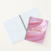 Personalized Soft Blush Satin Swirl in Pearlescent ノートブック (内部)