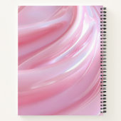 Personalized Soft Blush Satin Swirl in Pearlescent ノートブック (裏面)