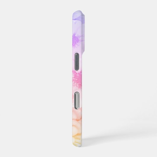 Personalized Soft Cotton Candy Floral iPhoneケース (右側面)