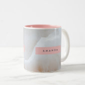 Personalized Soft Cream Onyx Marble Texture  ツートーンマグカップ (正面右)
