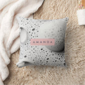 Personalized Soft Gray Bubble Texture Design クッション (ブランケット)