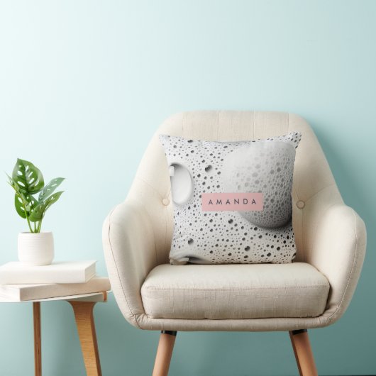 Personalized Soft Gray Bubble Texture Design クッション (椅子)