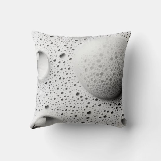 Personalized Soft Gray Bubble Texture Design クッション (裏面)