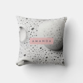 Personalized Soft Gray Bubble Texture Design クッション (正面)