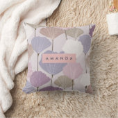 Personalized Soft Mauve and Lilac Floral Elegance クッション (ブランケット)