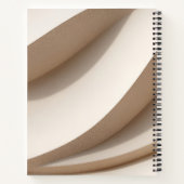 Personalized Soft Minimal Beige Wave Style ノートブック (裏面)