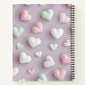 Personalized Soft Pastel Candy Hearts ノートブック (裏面)