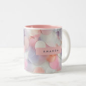 Personalized Soft Pastel Confetti Design ツートーンマグカップ (正面右)