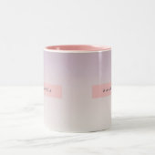 Personalized Soft Pastel Lavender Gradient ツートーンマグカップ (中央)