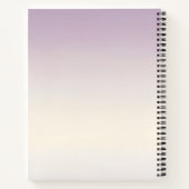 Personalized Soft Pastel Lavender Gradient ノートブック (裏面)