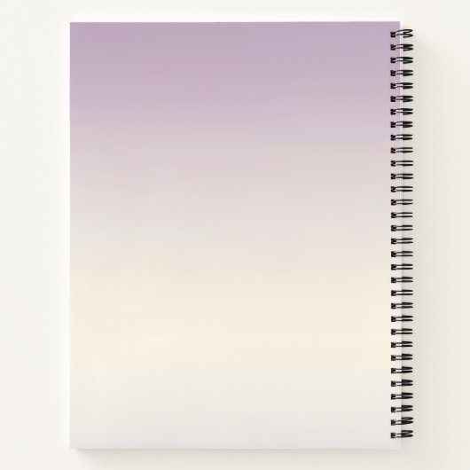 Personalized Soft Pastel Lavender Gradient ノートブック (裏面)