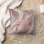 Personalized Soft Pastel Satin Elegance クッション (ブランケット)