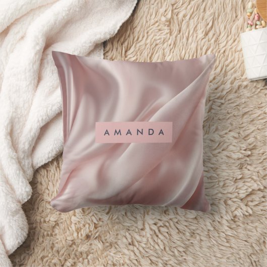 Personalized Soft Pastel Satin Elegance クッション (ブランケット)
