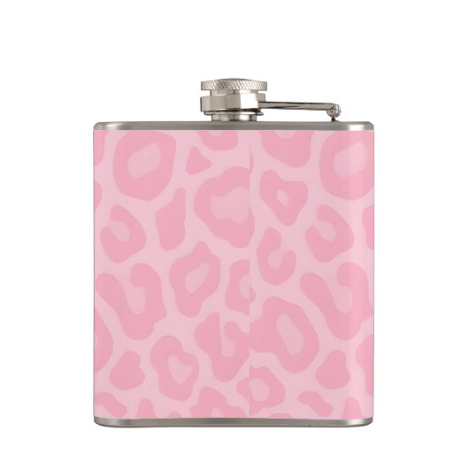 Personalized Soft Pink Leopard Print フラスク (裏面)