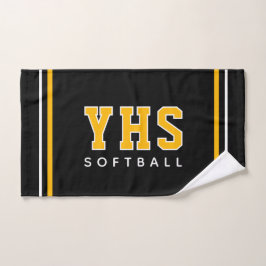 Personalized Softball School Initials, Team Gift ハンドタオル