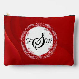 Personalized Solid Red Cosmetic Bag アクセサリーポーチ