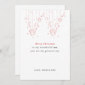Personalized Son Christmas Card シーズンカード (正面/裏面)