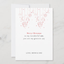 Personalized Son Christmas Card シーズンカード