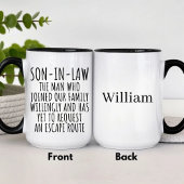 Personalized Son in Law マグカップ