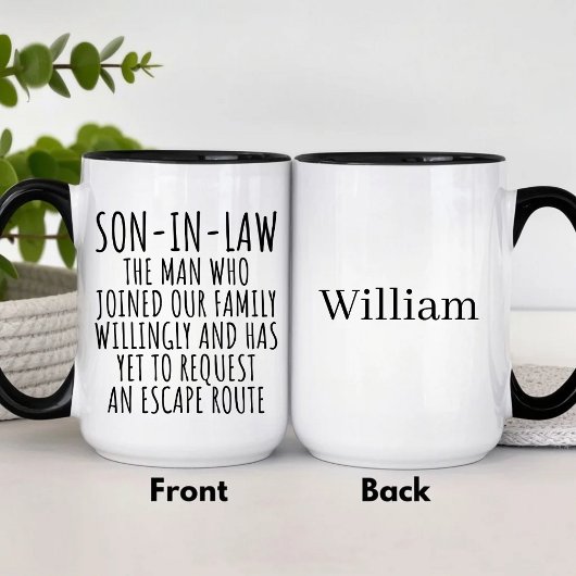 Personalized Son in Law  マグカップ