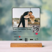 Personalized Song Code Night Light Romantic Couple アクリルサイン (ニュートラル)