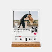 Personalized Song Code Night Light Romantic Couple アクリルサイン (正面)