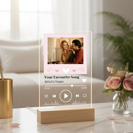 Personalized Song Code Romantic LED Night Light  アクリルサイン