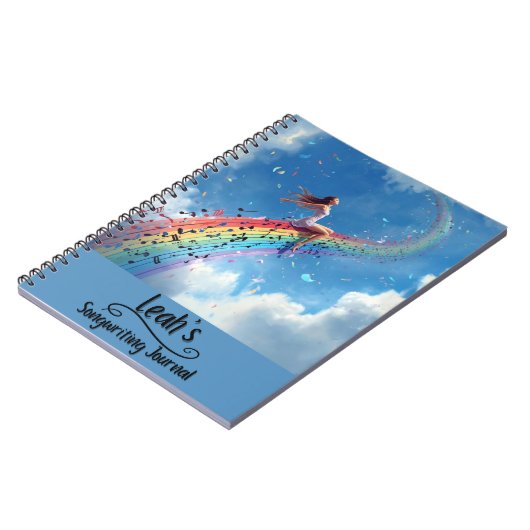 PERSONALIZED Songwriting Journal, Spiral Bound ノートブック (左側)