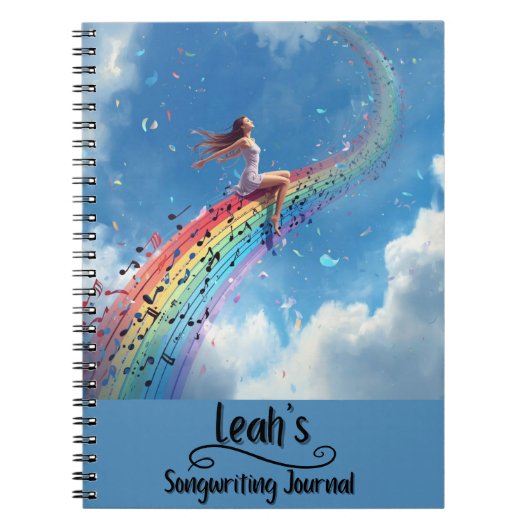 PERSONALIZED Songwriting Journal, Spiral Bound ノートブック (正面)