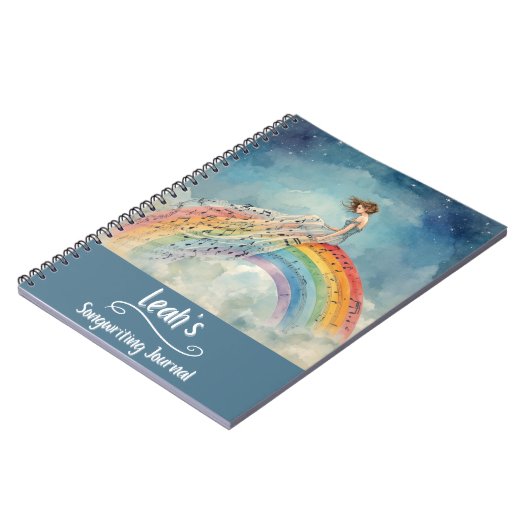PERSONALIZED Songwriting Journal, Spiral Bound ノートブック (左側)