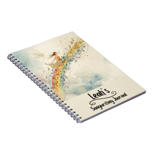 PERSONALIZED Songwriting Journal, Spiral Bound ノートブック (右側)