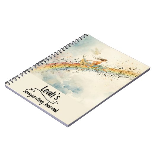 PERSONALIZED Songwriting Journal, Spiral Bound ノートブック (左側)