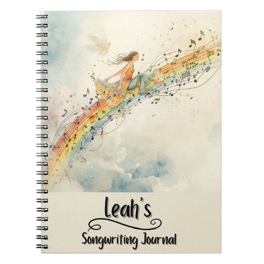 PERSONALIZED Songwriting Journal, Spiral Bound ノートブック (正面)