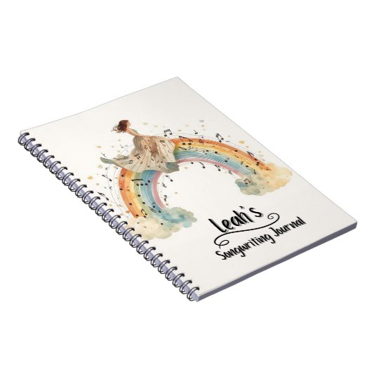 PERSONALIZED Songwriting Journal, Spiral Bound ノートブック (右側)