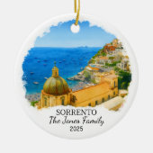 Personalized Sorrento Ornament, Italy セラミックオーナメント (正面)